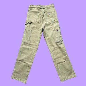 Guess 28x30 Carpenter Jeans Pants Khaki Beige High Rise